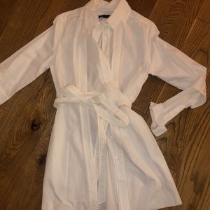Alexander Wang white wrap button down dress.